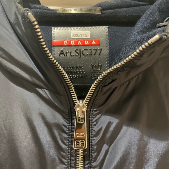 Prada Navy zip up size XXL - Picture 2 of 4